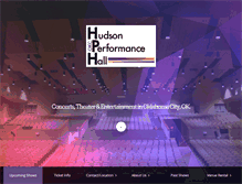 Tablet Screenshot of hudsonperformancehall.com